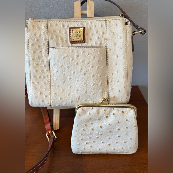 Dooney & Bourke Handbags - Dooney & Bourke Cream Crossbody Bag with Coin Purse